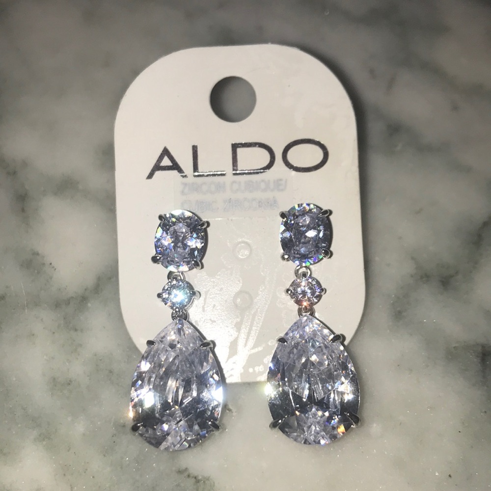 ALDO cubic zirconia drop earrings